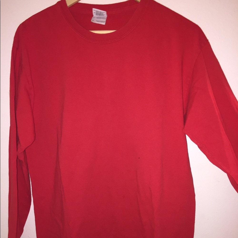 Plain red long sleeve